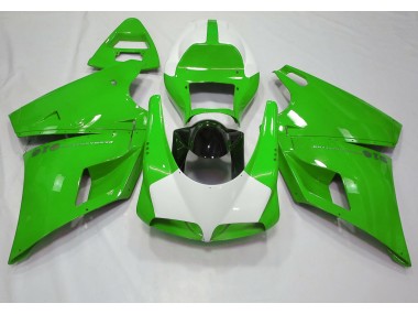 1993-2005 Glänzend Grün & Weiß Ducati 996 748 916 998 Motorrad Verkleidung