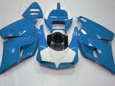 1993-2005 Hellblau & Glänzend Weiß Ducati 996 748 916 998 Motorrad Verkleidung