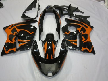 1996-2007 Schwarz & Orange Honda CBR1100XX Motorrad Verkleidung