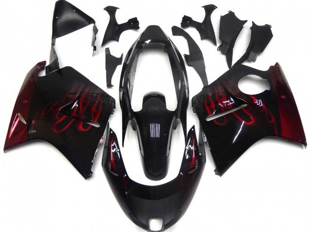 1996-2007 Tiefrot Flame Honda CBR1100XX Motorrad Verkleidung 1996-2007 Tiefrot Flame Honda CBR1100XX Motorrad Verkleidung