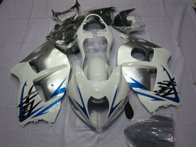 1997-2007 Blauweiß & Silber Suzuki GSXR 1300 Motorrad Verkleidung 1997-2007 Blauweiß & Silber Suzuki GSXR 1300 Motorrad Verkleidung