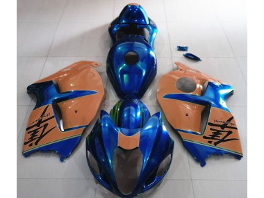 1997-2007 Glänzend Blau & Braun Suzuki GSXR 1300 Motorrad Verkleidung