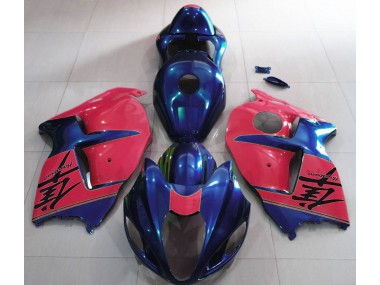 1997-2007 Glänzend Blau & Rot Suzuki GSXR 1300 Motorrad Verkleidung