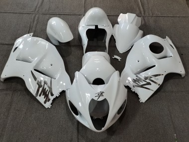 1997-2007 Glänzend Weiß OEM Stil Mit Silbernen Aufklebern Suzuki GSXR 1300 Motorrad Verkleidung