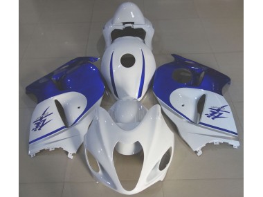 1997-2007 Glänzend Weiß & Tiefblau Suzuki GSXR 1300 Motorrad Verkleidung