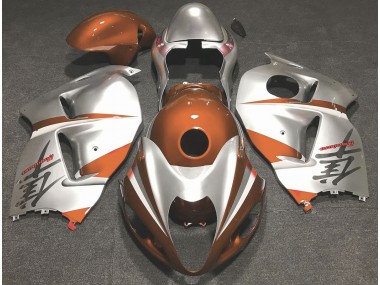 1997-2007 Glanzorange & Silber Suzuki GSXR 1300 Motorrad Verkleidung