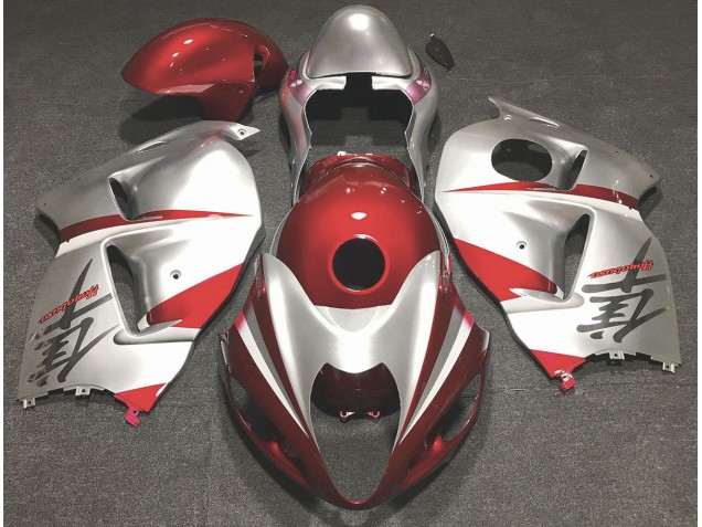 1997-2007 Rot Glänzend & Silber Suzuki GSXR 1300 Motorrad Verkleidung 1997-2007 Rot Glänzend & Silber Suzuki GSXR 1300 Motorrad Verkleidung