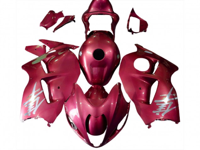 1997-2007 Rot Glänzend & Silbernes Logo Suzuki GSXR 1300 Motorrad Verkleidung 1997-2007 Rot Glänzend & Silbernes Logo Suzuki GSXR 1300 Motorrad Verkleidung