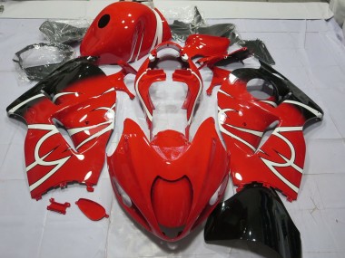 1997-2007 Schwarz & Weiß Suzuki GSXR 1300 Motorrad Verkleidung