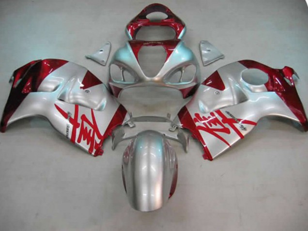 1997-2007 Silber & Rot Suzuki GSXR 1300 Motorrad Verkleidung 1997-2007 Silber & Rot Suzuki GSXR 1300 Motorrad Verkleidung