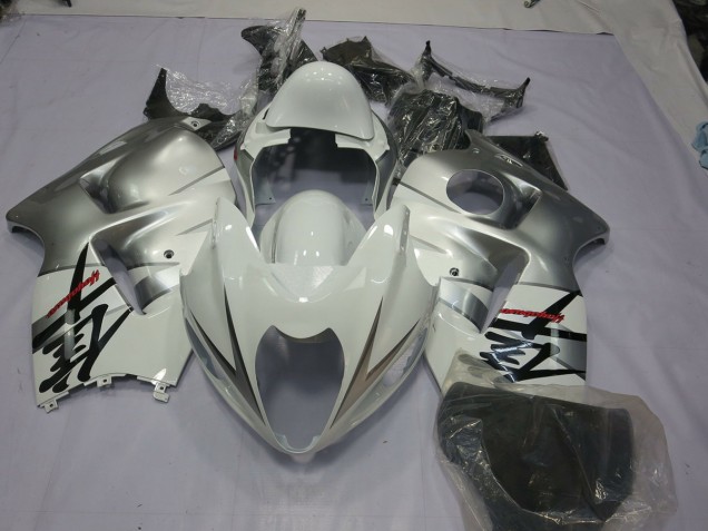 1997-2007 Silber Weiß Suzuki GSXR 1300 Motorrad Verkleidung 1997-2007 Silber Weiß Suzuki GSXR 1300 Motorrad Verkleidung