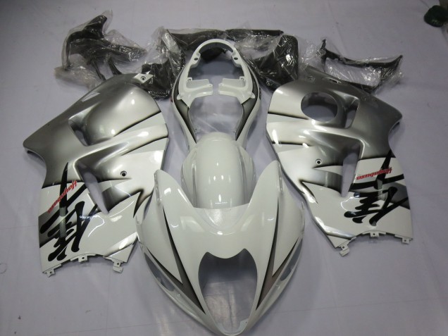 1997-2007 Weiß & Silber Suzuki GSXR 1300 Motorrad Verkleidung 1997-2007 Weiß & Silber Suzuki GSXR 1300 Motorrad Verkleidung