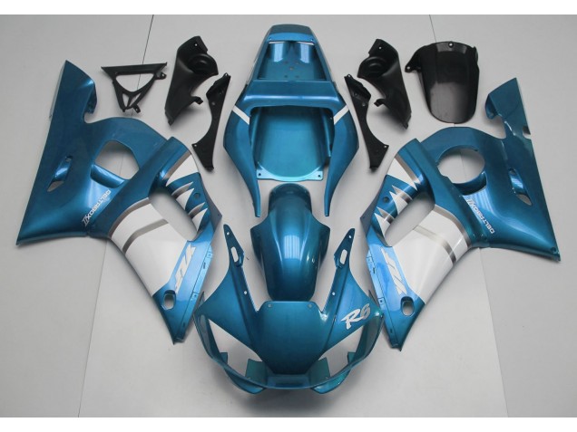 1998-2002 Hellblau & Weiß Yamaha R6 Motorrad Verkleidung 1998-2002 Hellblau & Weiß Yamaha R6 Motorrad Verkleidung