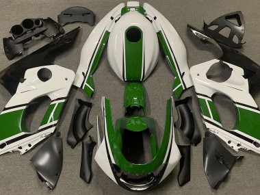 1998-2007 Glänzend Weiß & Dunkelgrün Yamaha YZF600 Motorrad Verkleidung