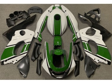 1998-2007 Glänzend Weiß & Dunkelgrün Yamaha YZF600 Motorrad Verkleidung