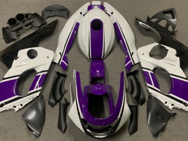 1998-2007 Glänzend Weiß & Dunkelviolett Yamaha YZF600 Motorrad Verkleidung