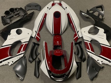 1998-2007 Glänzend Weiß & Tiefrot Yamaha YZF600 Motorrad Verkleidung
