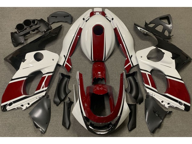 1998-2007 Glänzend Weiß & Tiefrot Yamaha YZF600 Motorrad Verkleidung 1998-2007 Glänzend Weiß & Tiefrot Yamaha YZF600 Motorrad Verkleidung