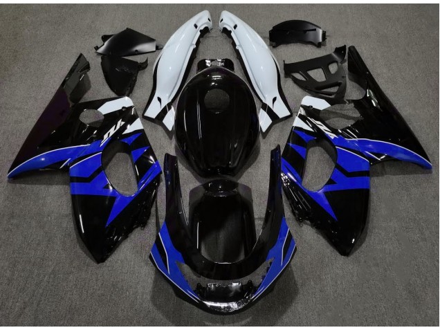 1998-2007 Glänzendes Schwarzblau & Weiß Yamaha YZF600 Motorrad Verkleidung 1998-2007 Glänzendes Schwarzblau & Weiß Yamaha YZF600 Motorrad Verkleidung