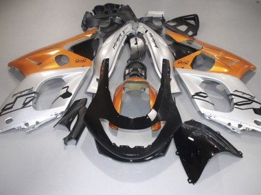 1998-2007 Orange Glänzend Silber & Schwarz Yamaha YZF600 Motorrad Verkleidung