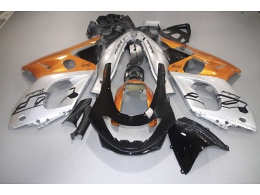 1998-2007 Orange Glänzend Silber & Schwarz Yamaha YZF600 Motorrad Verkleidung