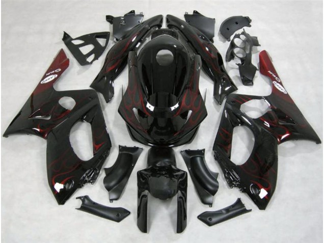 1998-2007 Rot Flamme Yamaha YZF600 Motorrad Verkleidung 1998-2007 Rot Flamme Yamaha YZF600 Motorrad Verkleidung
