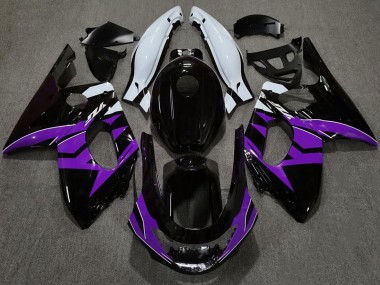 1998-2007 Schwarz Glanz Lila & Weiß Yamaha YZF600 Motorrad Verkleidung