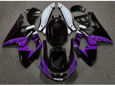 1998-2007 Schwarz Glanz Lila & Weiß Yamaha YZF600 Motorrad Verkleidung