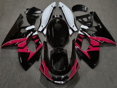 1998-2007 Schwarz Rot Glänzend & Weiß Yamaha YZF600 Motorrad Verkleidung