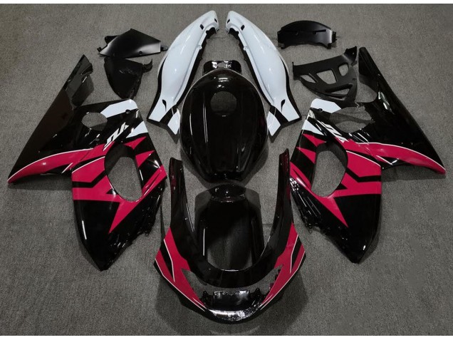 1998-2007 Schwarz Rot Glänzend & Weiß Yamaha YZF600 Motorrad Verkleidung