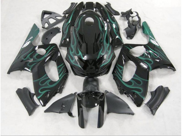 1998-2007 Smaragdgrün Flame Yamaha YZF600 Motorrad Verkleidung 1998-2007 Smaragdgrün Flame Yamaha YZF600 Motorrad Verkleidung