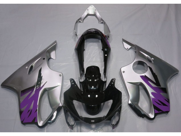 1999-2000 Silber Glänzend & Lila Honda CBR600 F4 Motorrad Verkleidung 1999-2000 Silber Glänzend & Lila Honda CBR600 F4 Motorrad Verkleidung