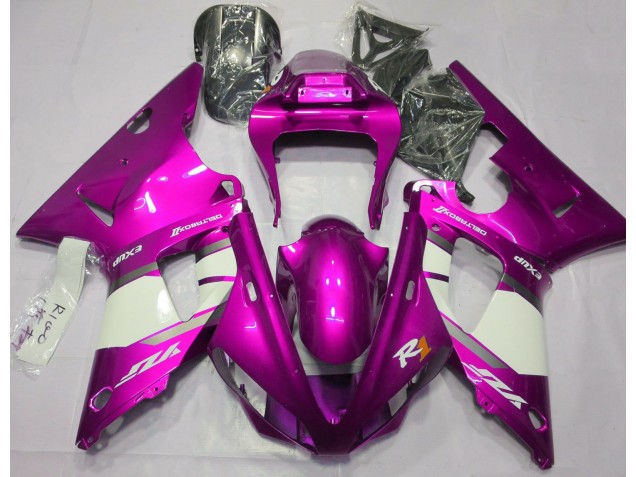2000-2001 Hot Pink & Weiß Yamaha R1 Motorrad Verkleidung 2000-2001 Hot Pink & Weiß Yamaha R1 Motorrad Verkleidung