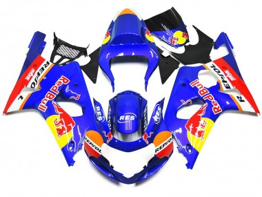 2000-2002 Custom Red Bull Stil OEM Stil-Kit Suzuki GSXR 1000 Motorrad Verkleidung
