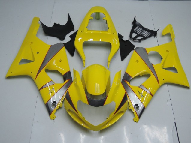 2000-2002 Gelb & Silber Suzuki GSXR 1000 Motorrad Verkleidung 2000-2002 Gelb & Silber Suzuki GSXR 1000 Motorrad Verkleidung