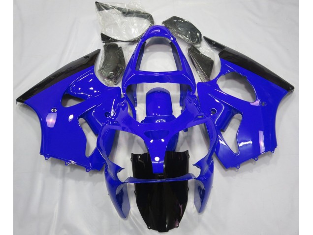 2000-2002 Glänzend Blau & Schwarz Kawasaki ZX6R Motorrad Verkleidung 2000-2002 Glänzend Blau & Schwarz Kawasaki ZX6R Motorrad Verkleidung