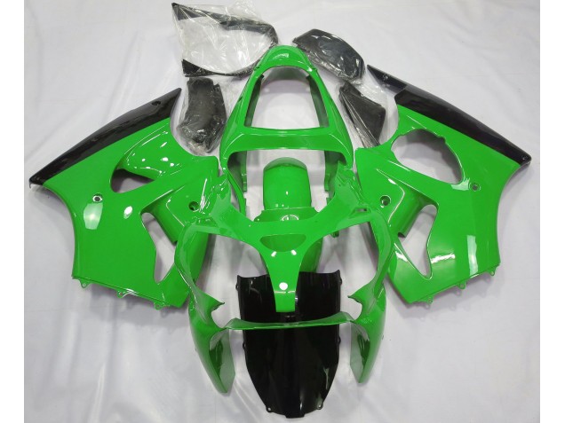 2000-2002 Glänzend Grün & Schwarz Kawasaki ZX6R Motorrad Verkleidung 2000-2002 Glänzend Grün & Schwarz Kawasaki ZX6R Motorrad Verkleidung
