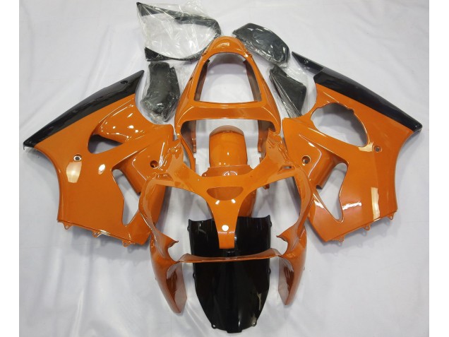 2000-2002 Orange Glänzend & Schwarz Kawasaki ZX6R Motorrad Verkleidung 2000-2002 Orange Glänzend & Schwarz Kawasaki ZX6R Motorrad Verkleidung