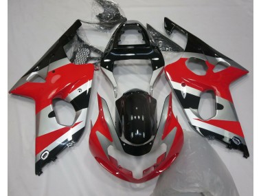 2000-2002 Rot Silber OEM Stil Suzuki GSXR 1000 Motorrad Verkleidung