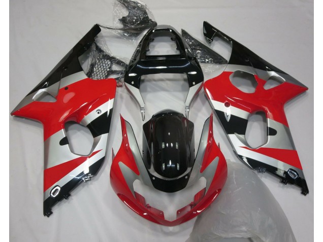 2000-2002 Rot Silber OEM Stil Suzuki GSXR 1000 Motorrad Verkleidung