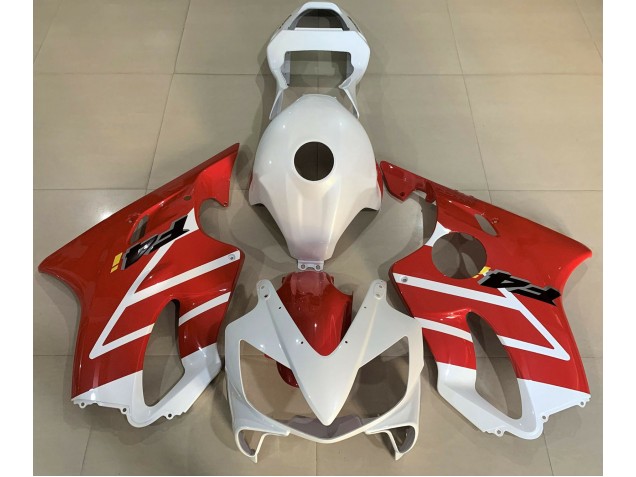 2001-2003 Glänzend Weiß & Rot Honda CBR600 F4i Motorrad Verkleidung 2001-2003 Glänzend Weiß & Rot Honda CBR600 F4i Motorrad Verkleidung