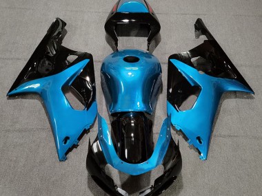 2001-2003 Hellblau & Schwarz Glänzend Suzuki GSXR 600-750 Motorrad Verkleidung