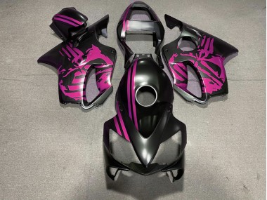 2001-2003 Matt Schwarzer & Rosa Totenkopf Honda CBR600 F4i Motorrad Verkleidung