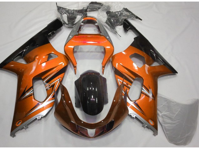 2001-2003 Orange & Silber Suzuki GSXR 600-750 Motorrad Verkleidung 2001-2003 Orange & Silber Suzuki GSXR 600-750 Motorrad Verkleidung