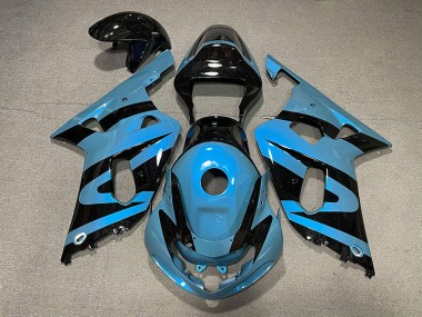 2001-2003 Perlhellblau & Schwarz Suzuki GSXR 600-750 Motorrad Verkleidung