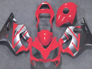 2001-2003 Rot & Matt Silber Honda CBR600 F4i Motorrad Verkleidung