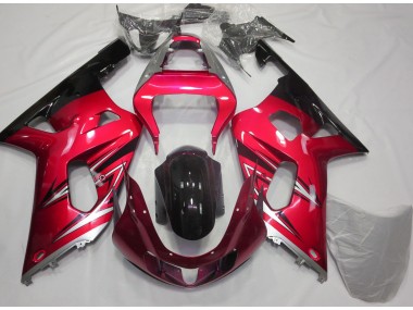 2001-2003 Rot & Silber Suzuki GSXR 600-750 Motorrad Verkleidung