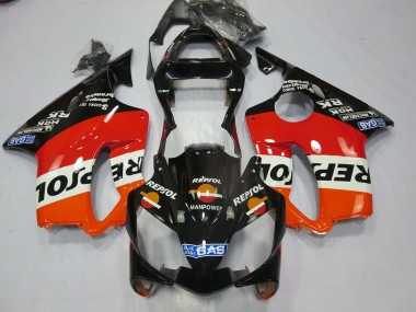 2001-2003 Schwarz Repsol Honda CBR600 F4i Motorrad Verkleidung