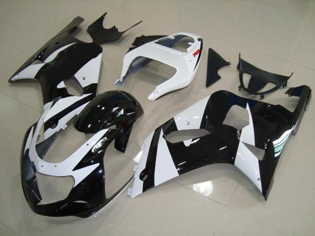2001-2003 Weiß & Schwarz Suzuki GSXR 600-750 Motorrad Verkleidung 2001-2003 Weiß & Schwarz Suzuki GSXR 600-750 Motorrad Verkleidung