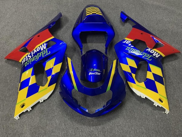 2001-2003 Telefonica Suzuki GSXR 600-750 Motorrad Verkleidung 2001-2003 Telefonica Suzuki GSXR 600-750 Motorrad Verkleidung